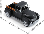 Farmhouse Black Truck Decor, Vintage Metal Trucks Decoration, Home Decorative Truck, Rustic Farm Garden Pickup Truck Planter. Shelf Centerpiece Table Decorations & Car Model Gifts